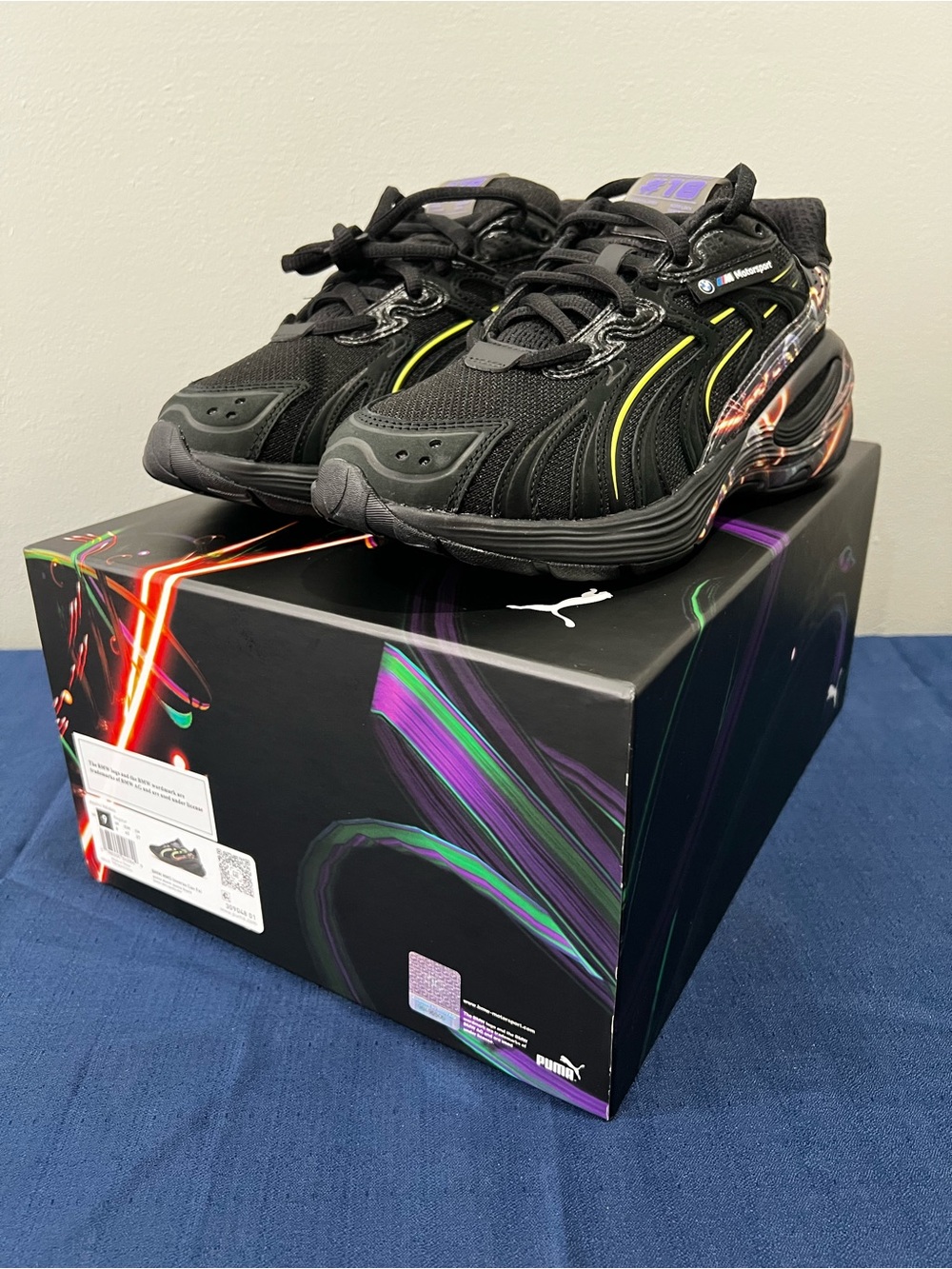 PUMA BMW M Motorsport Art Cars Inverse Cao Fei Black Sneaker 309048-01 Size 9